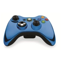 Vezeték-nélküli Xbox 360 Metálkék színű Kontroller (használt)