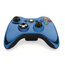 Vezeték-nélküli Xbox 360 Metálkék színű Kontroller (használt)