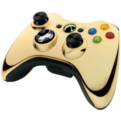 Vezeték-nélküli Xbox 360 Arany színű Kontroller (használt, 3 hónap garanciával)