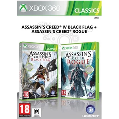 Assassin's creed IV Black Flag & Assassin's Creed Rogue Xbox 360 (használt)