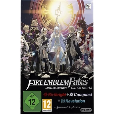 Fire Emblem Fates Limited Edition (Birthright+Conquest+Revelation) Art+Steelbook Nintendo 3DS (használt)