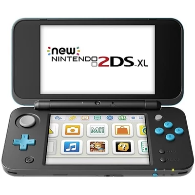 Nintendo 2DS XL konzol fekete & türkíz (használt, doboz nélkül)