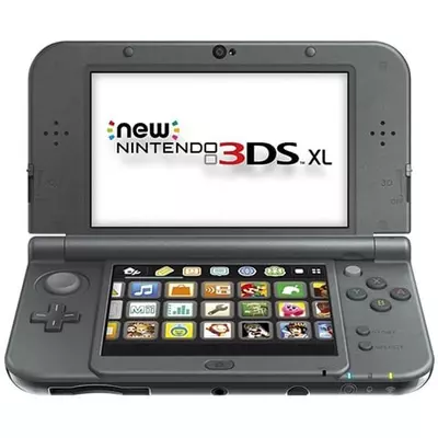 Nintendo 3DS XL konzol metálfekete (használt, doboz nélkül)