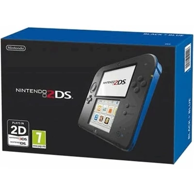 Nintendo 2DS konzol fekete/kék (használt, dobozzal)