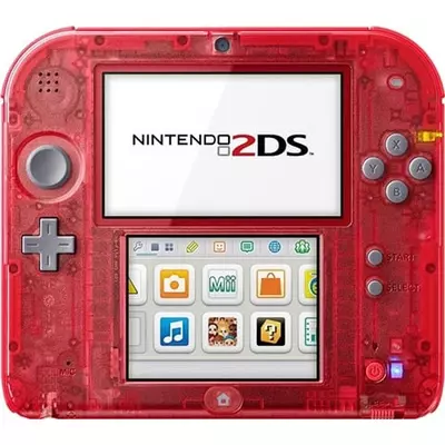 Nintendo 2DS konzol Transparent piros (használt, leértékelt)