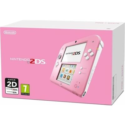 Nintendo 2DS konzol fehér/pink (használt, dobozzal)