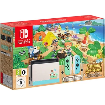 Switch konzol 32GB Animal Crossing Pastel/fehér Joy-Con (játék nélkül) (használt, dobozzal)