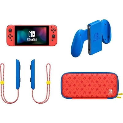 Switch konzol 32GB Mario piros Joy-Con tokkal tokkal & pánt (használt, leértékelt)