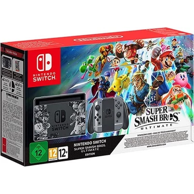 Switch konzol 32GB Smash Bros+Smash szürke Joy-Con (játék nélkül) (használt, dobozzal)