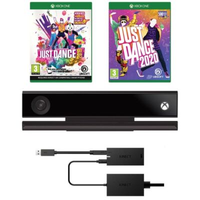 Xbox One Kinect + Adapter Szett (újszerű, 6 hónap garancia) + Just Dance 2019 + Just Dance 2020