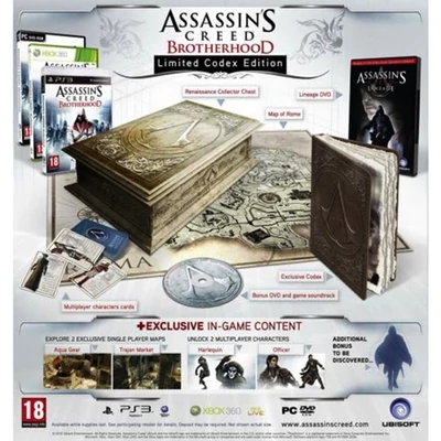 Assassin's Creed Brotherhood - Codex Ed. +Collector Chest+Soundtrack PlayStation 3 (használt)